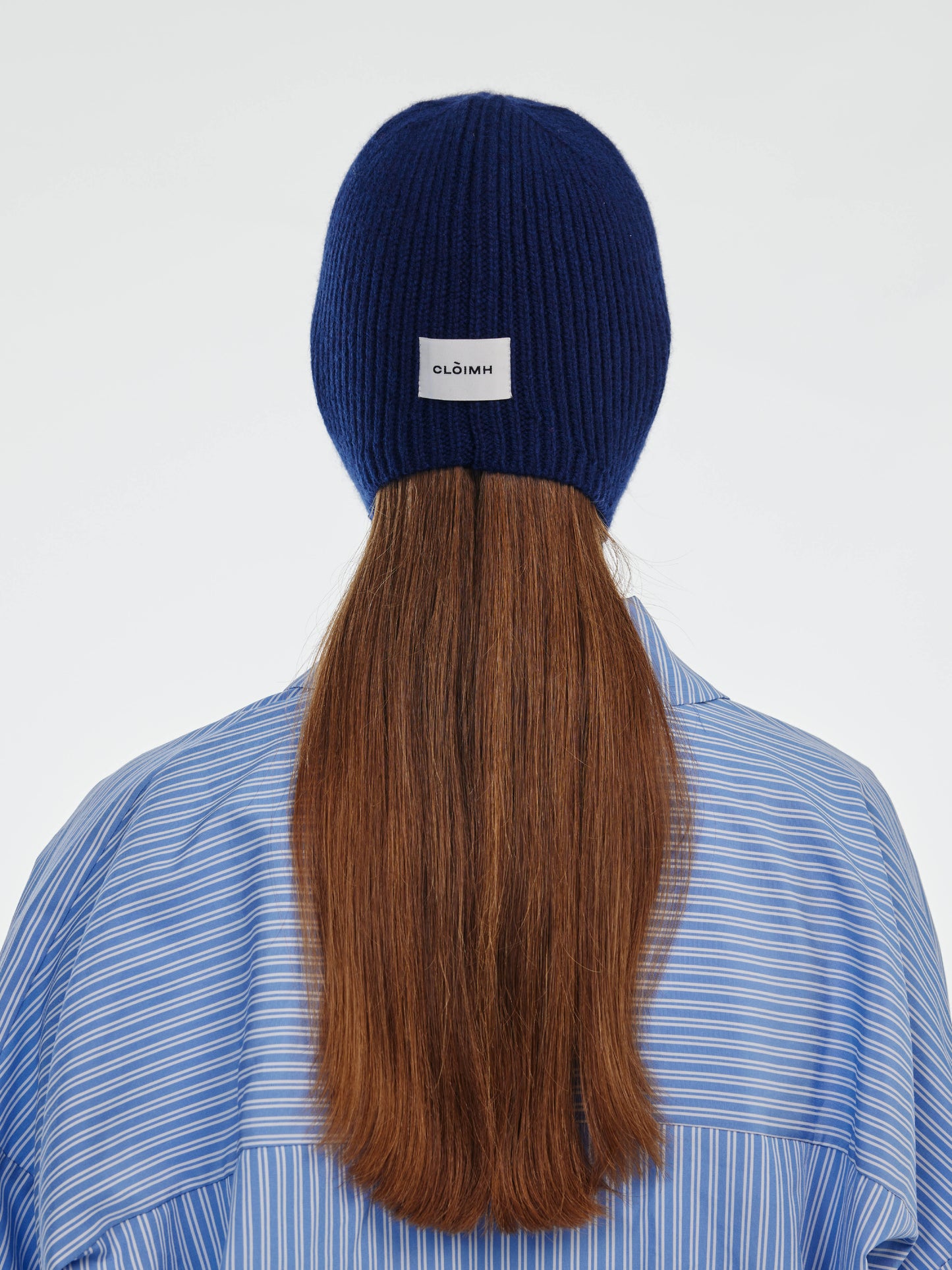 Soft Wool Tied Bonnet Hat - Navy