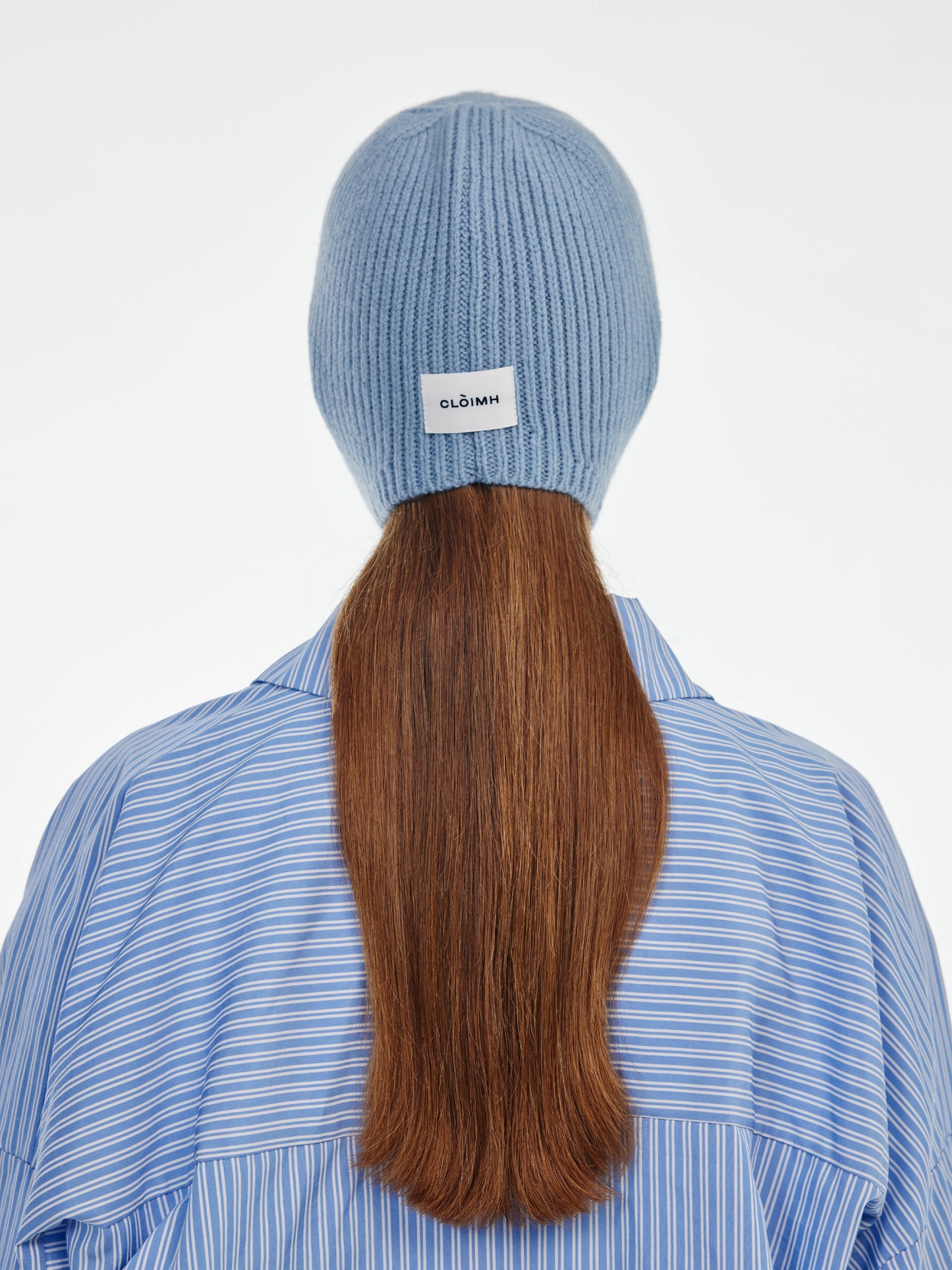 Soft Wool Tied Bonnet Hat - Soft Blue