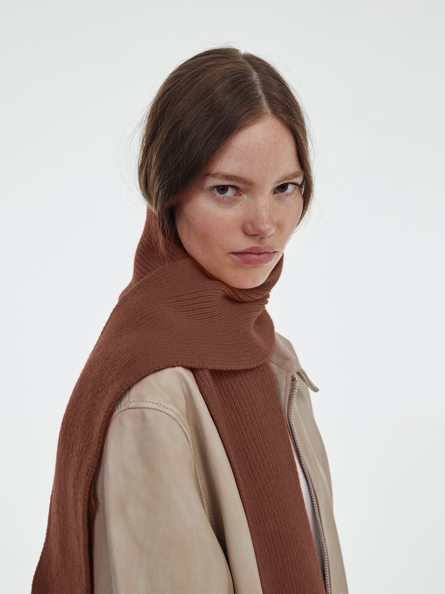 Soft Wool Scarf - Hazelnut
