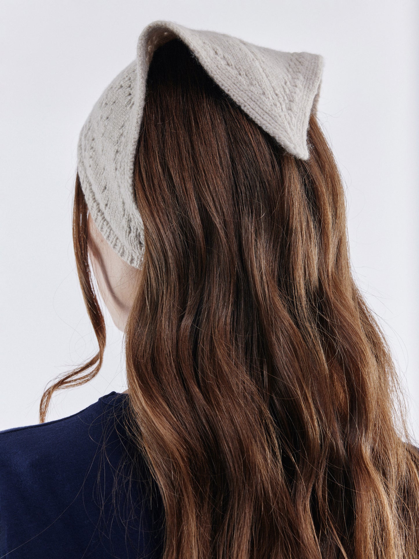 Pointelle Soft Wool Bandana - Sand