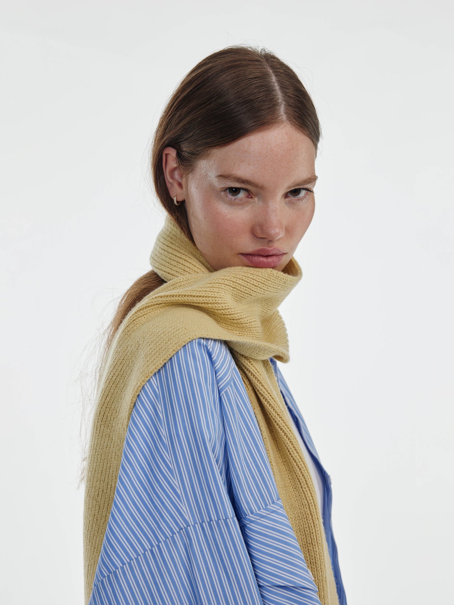 Soft Wool Scarf - Soft Yellow