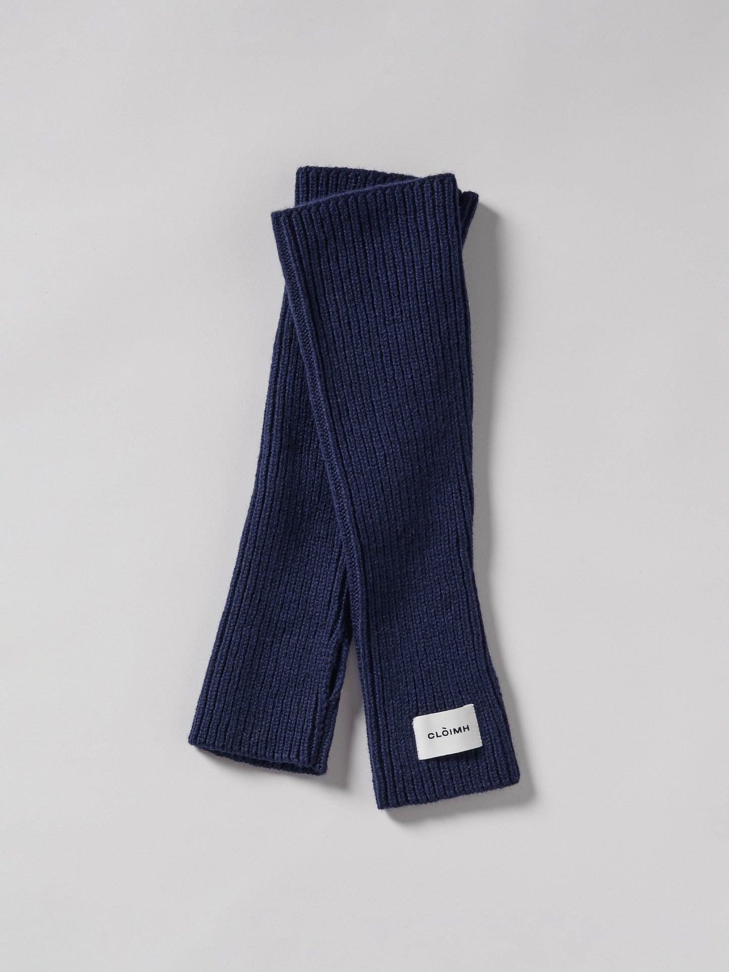 Soft Wool Fingerless Gloves - Navy