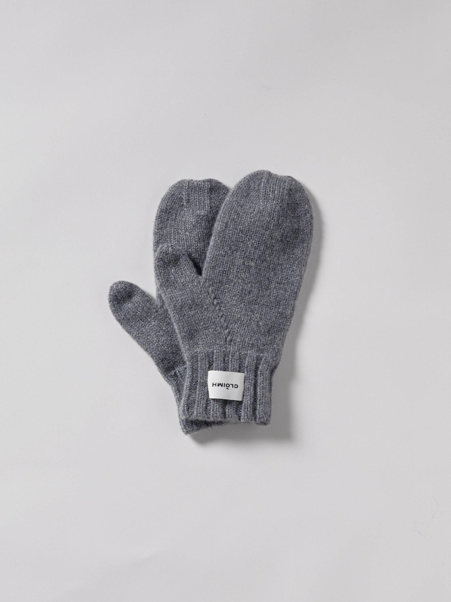 Oversized Wool Mittens - Grey Melange