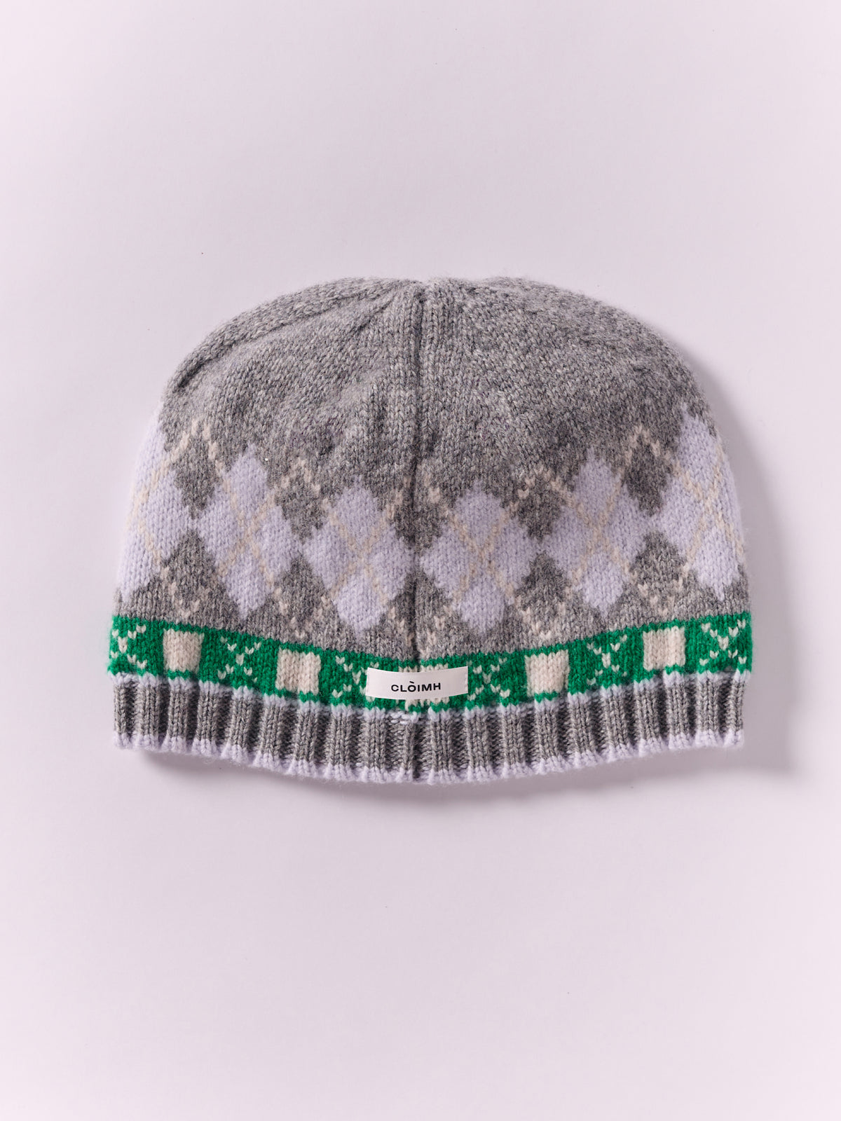 Soft Wool Argyle Cap - Flannel Grey/Multi