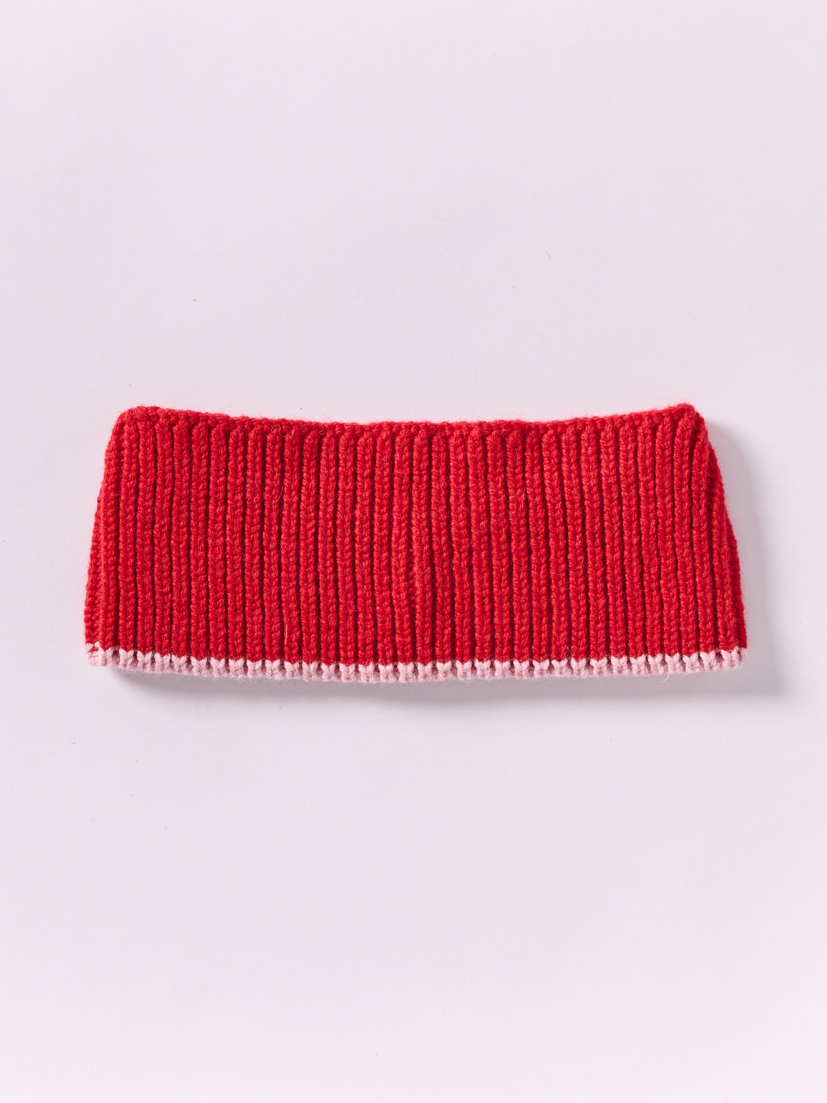 Wool Head Band - Red/Rose