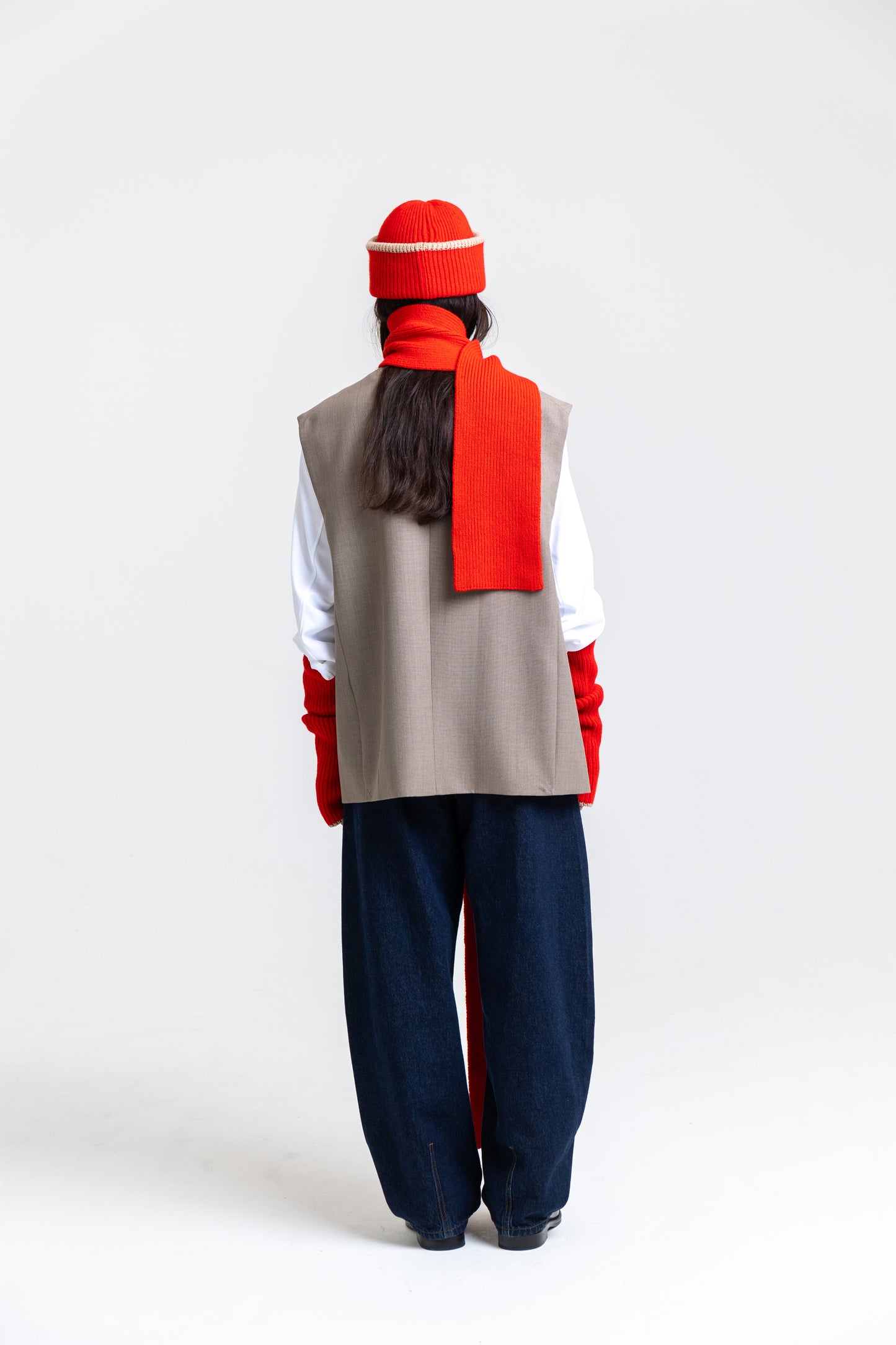 Soft Wool Scarf - Red