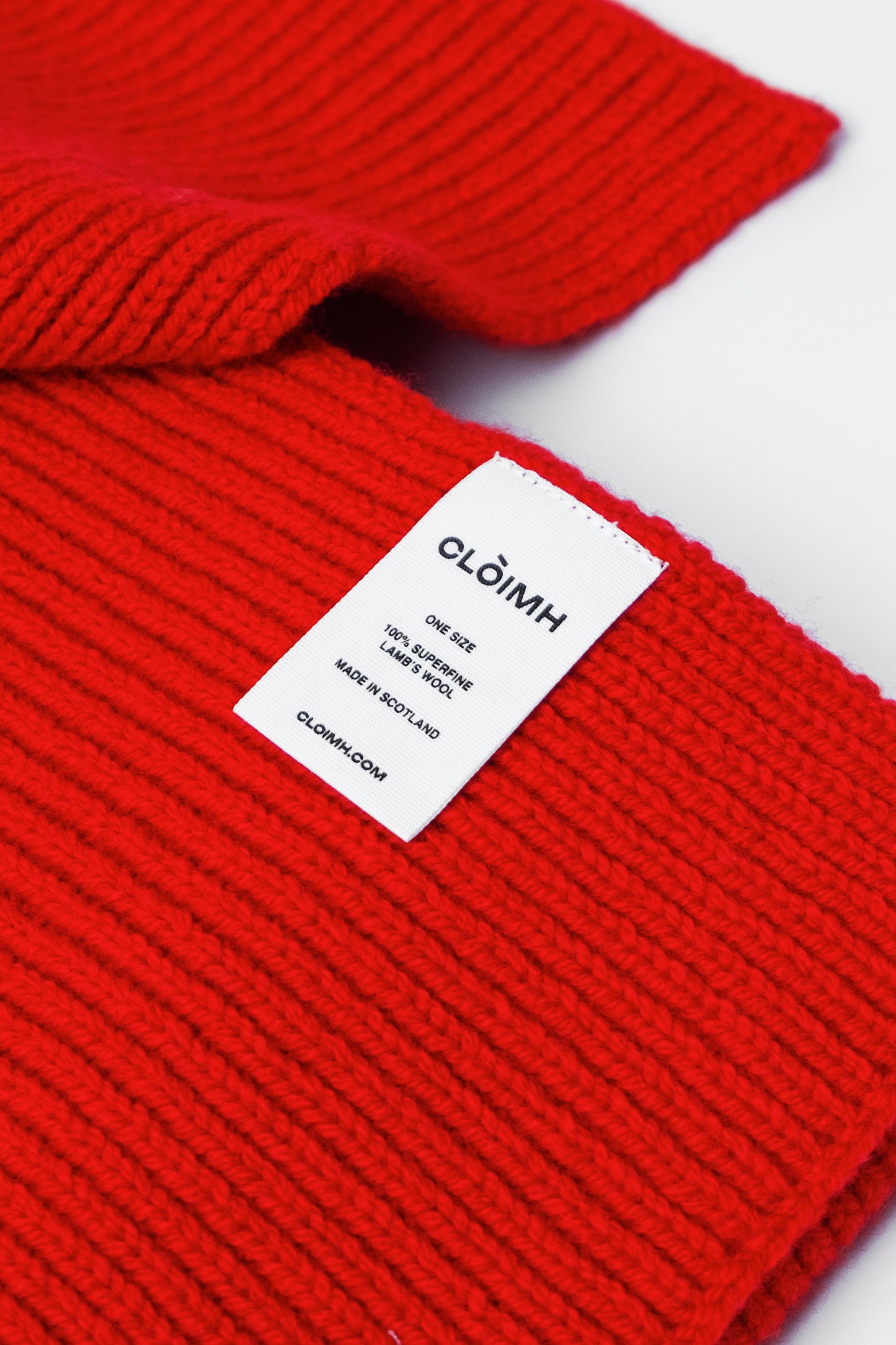 Soft Wool Scarf - Red