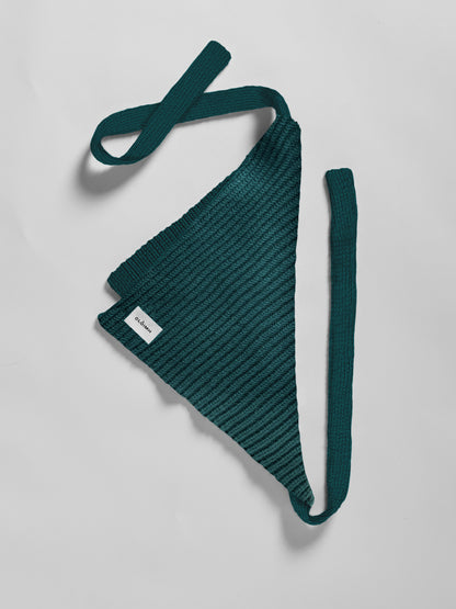 Soft Wool Chunky Bandana - Dark Green