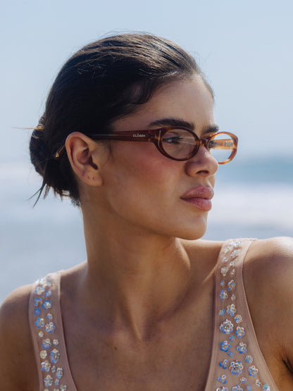 IOLLA x CLÒIMH Blue Light Filter Glasses Frame 002 - Cinnamon Swirl