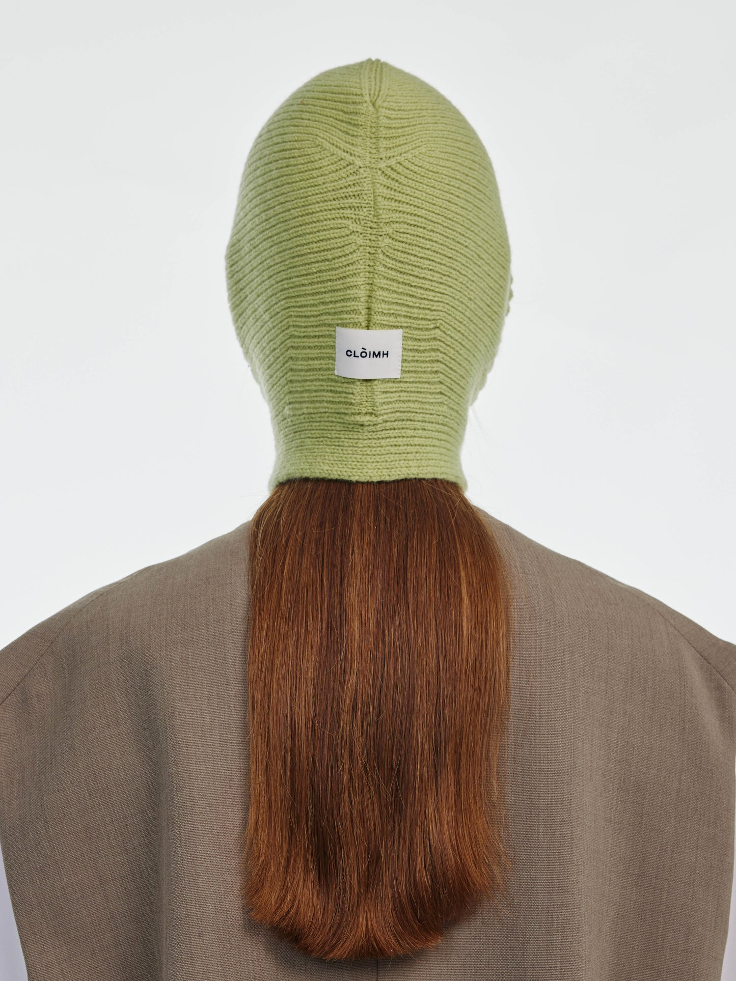 Wool Tied Hood - Light Green