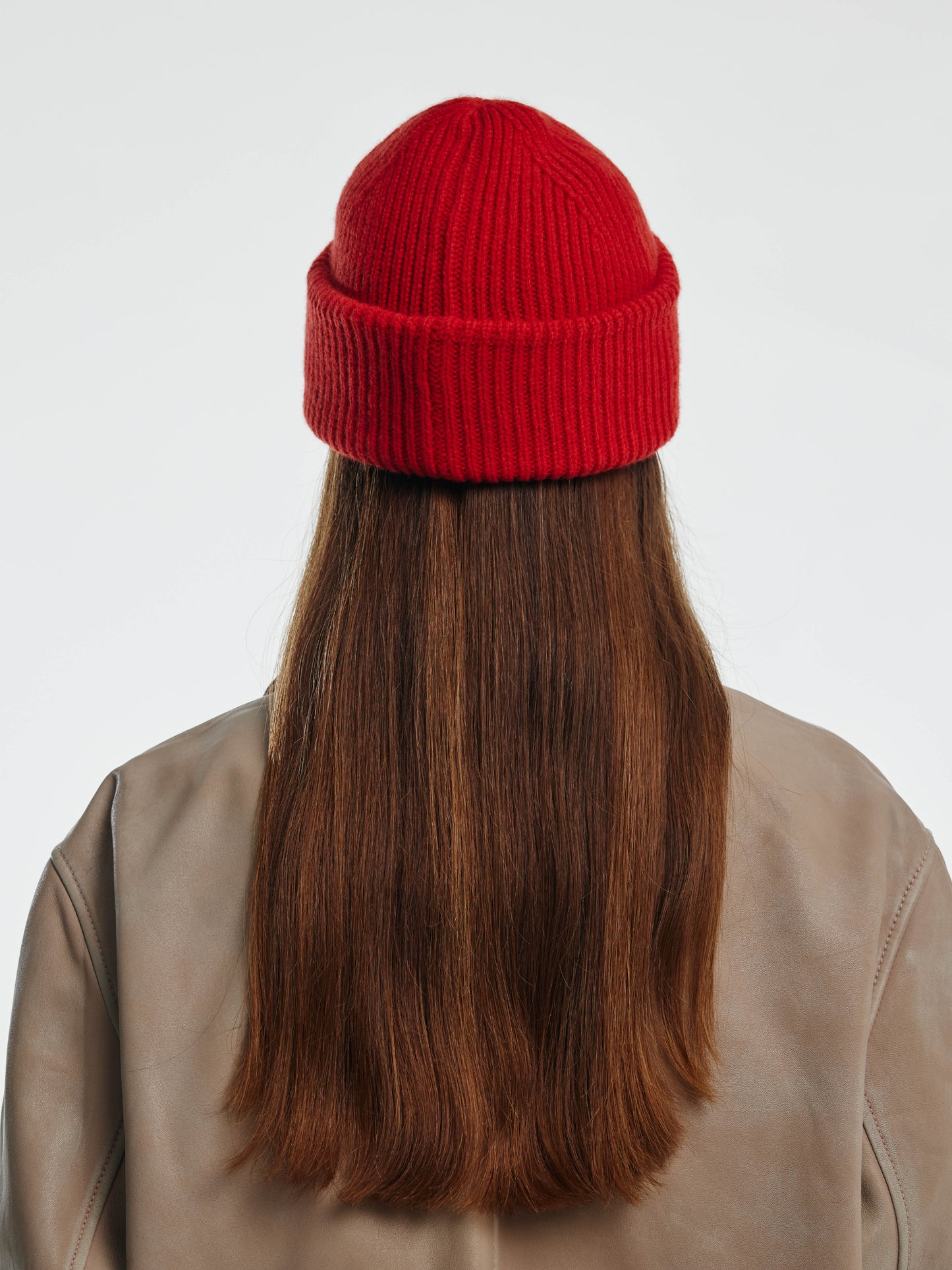 Chunky Soft Wool Beanie Hat - Red
