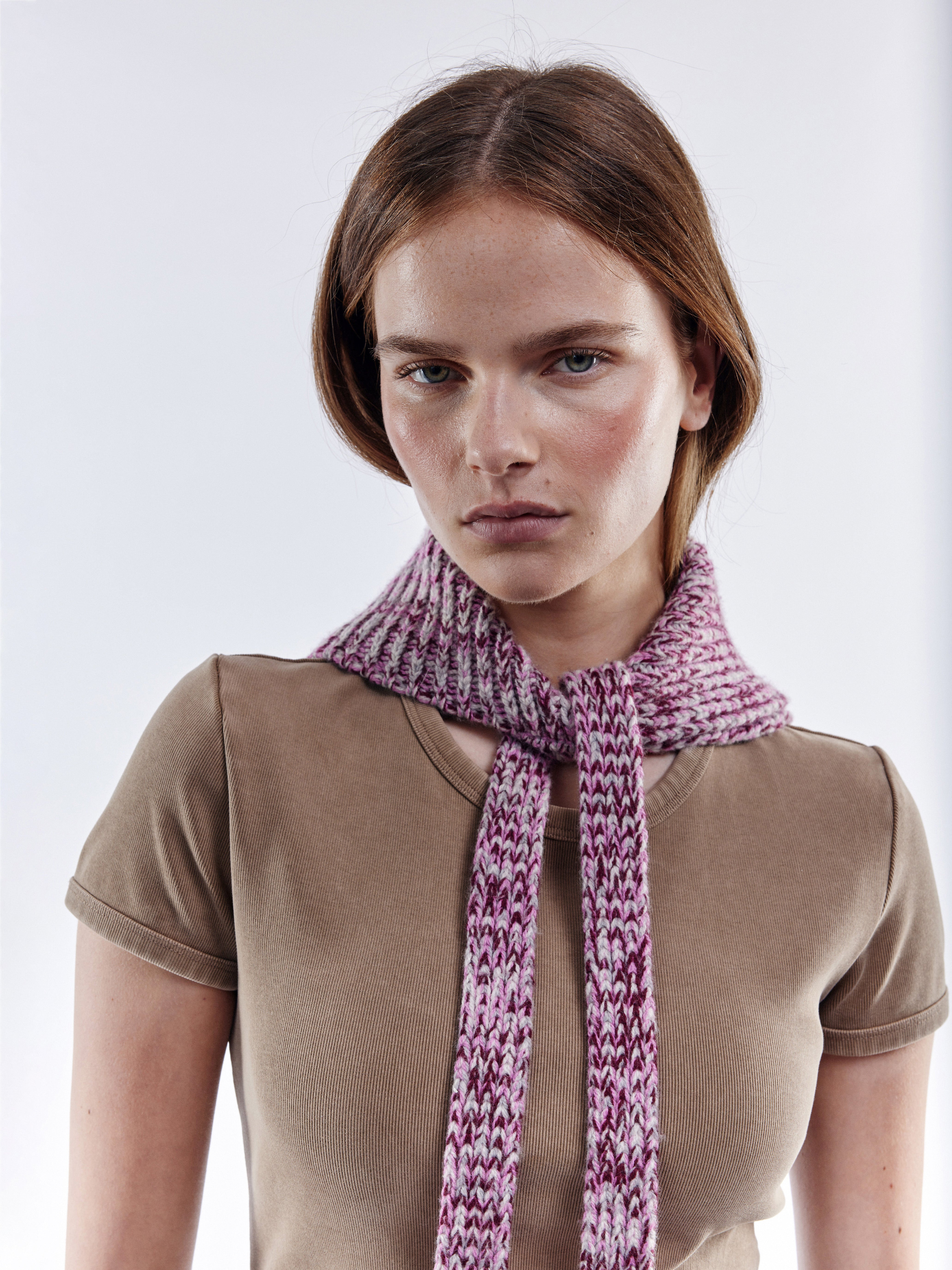 Marl Soft Wool Chunky Bandana - Burgundy/Pink Marl – CLÒIMH