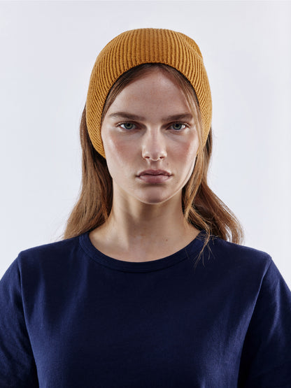 Ribbed Soft Wool Bandana - Chai