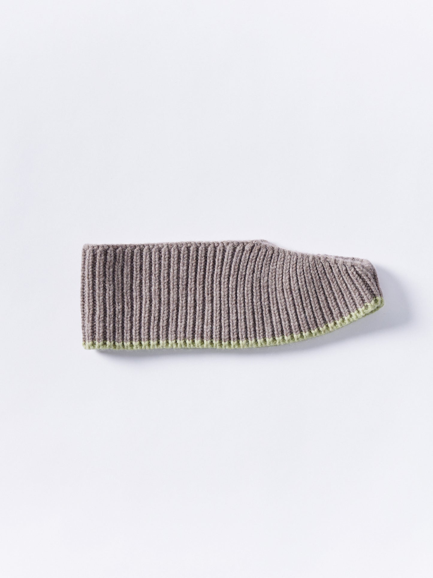 Wool Head Band - Mushroom/Light Green