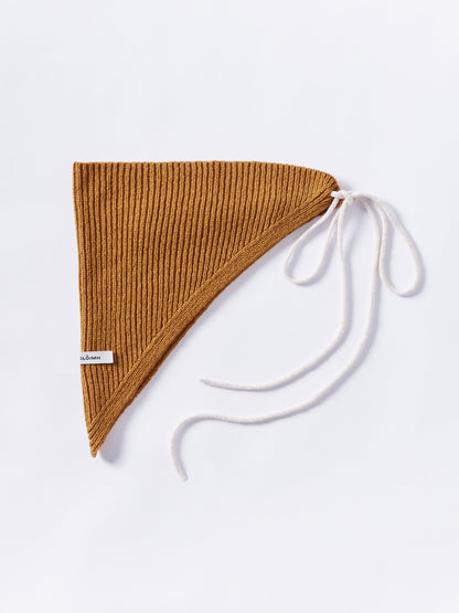 Ribbed Soft Wool Bandana - Chai