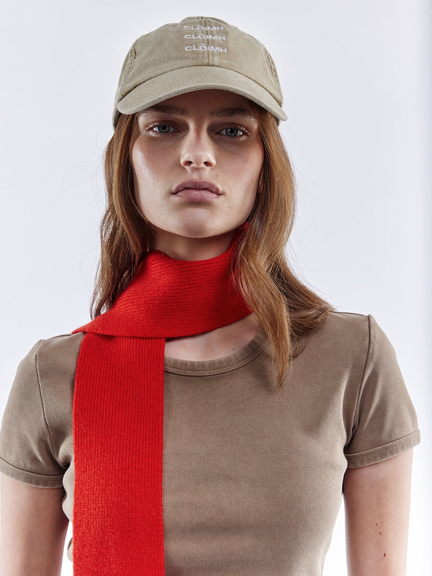 Mini Soft Wool Scarf - Red