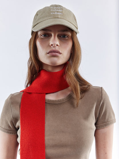 Mini Soft Wool Scarf - Red