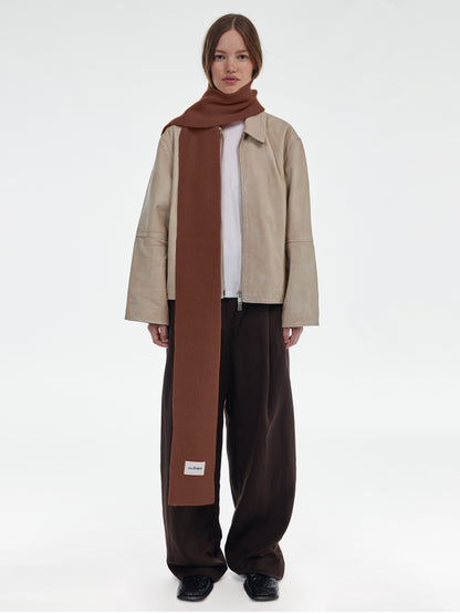 Soft Wool Scarf - Hazelnut