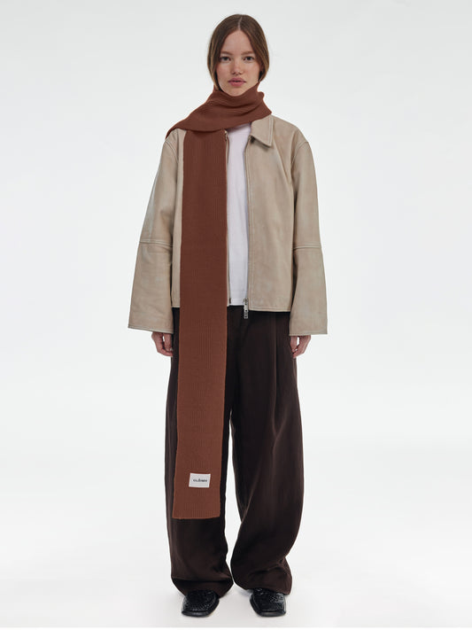 Soft Wool Scarf - Hazelnut