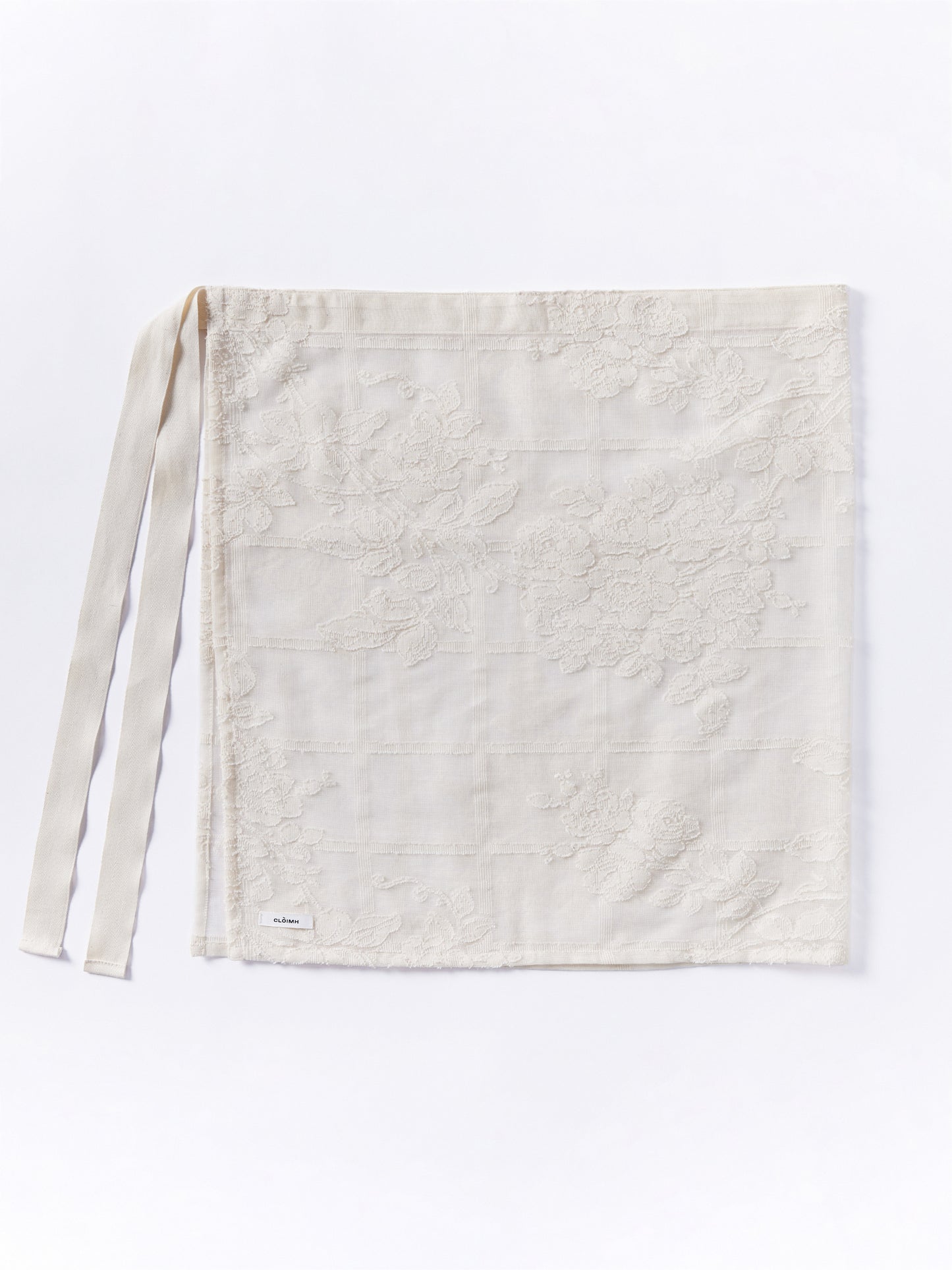 Flower Trellis Tied Apron Skirt - Natural