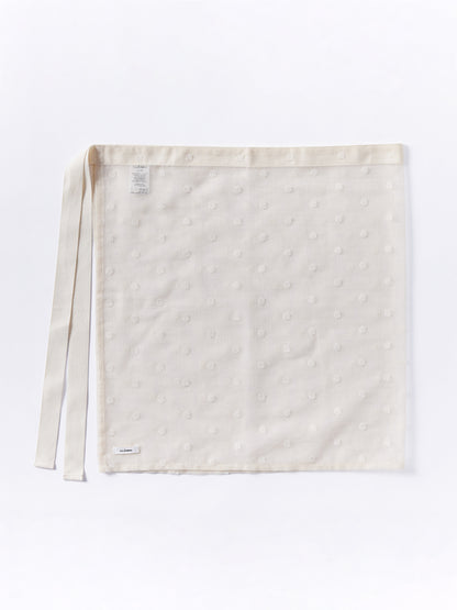 Polka Dot Tied Apron Skirt - Natural