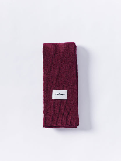 Mini Soft Wool Scarf - Burgundy