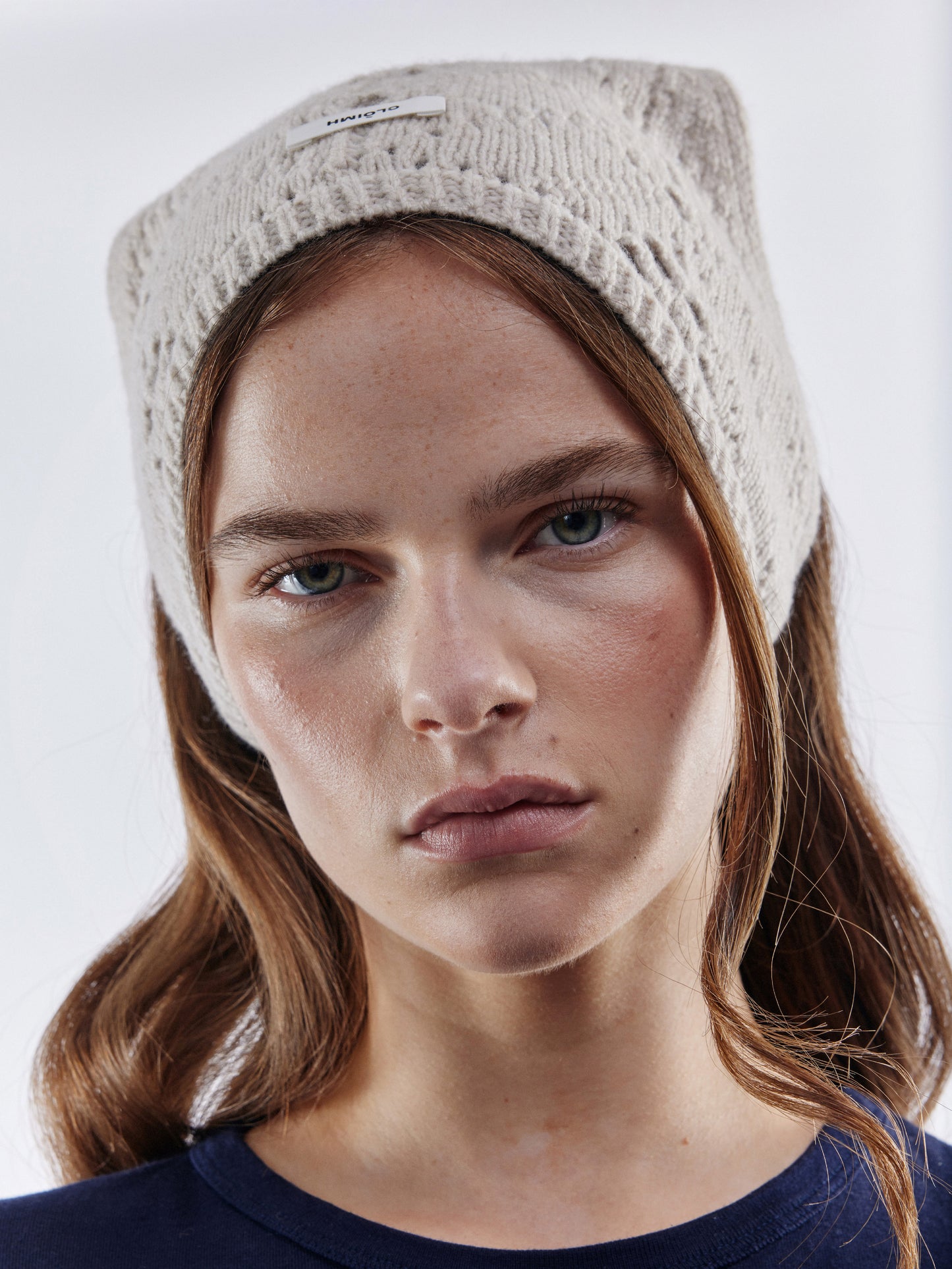 Pointelle Soft Wool Bandana - Sand