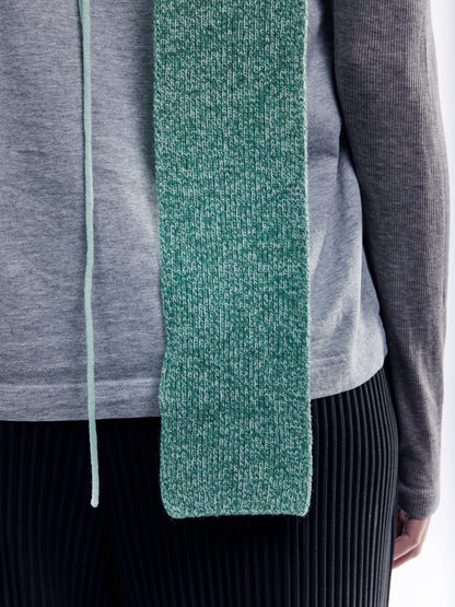Soft Wool Mini Scarf - Green Marl