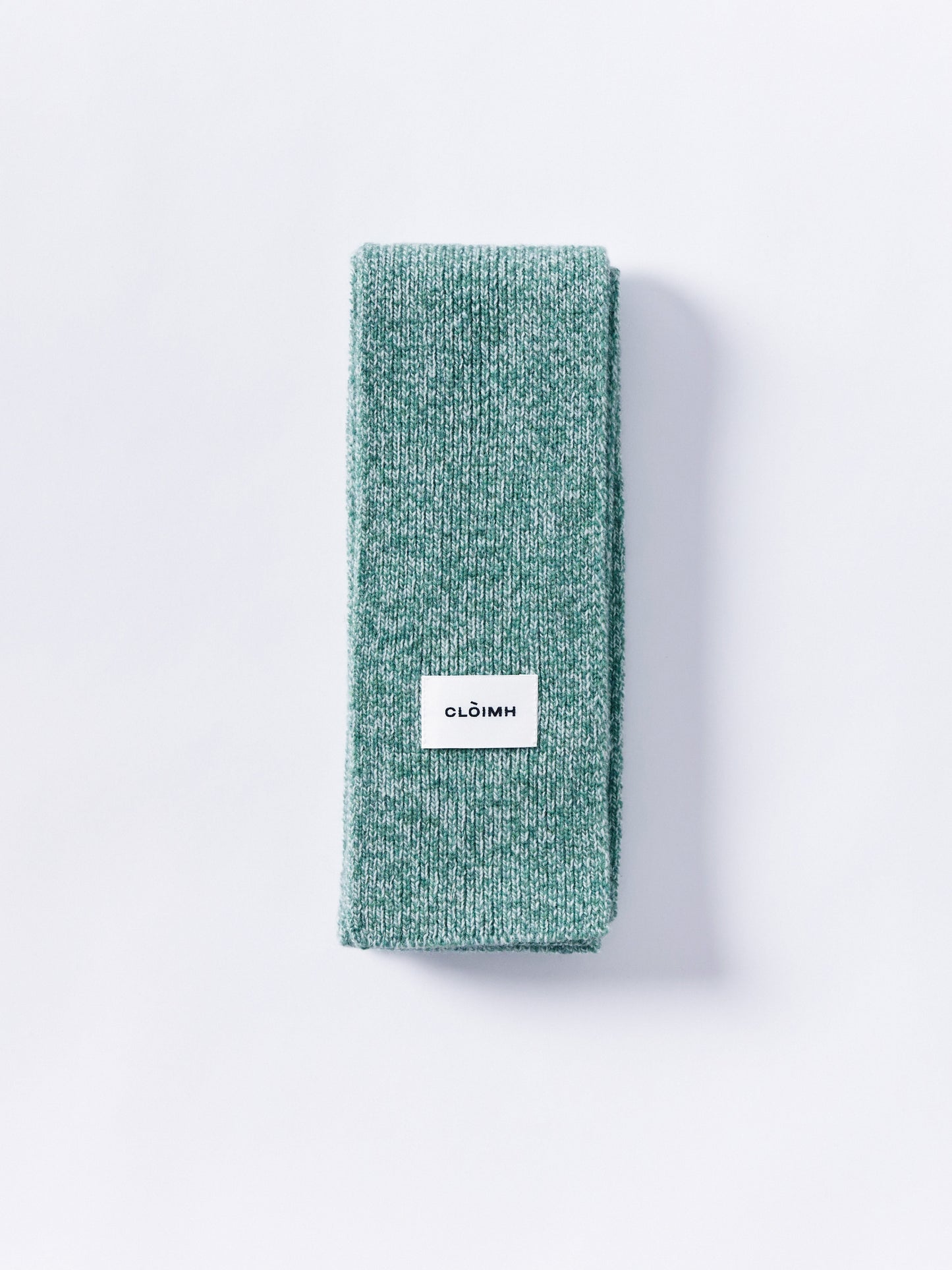 Soft Wool Mini Scarf - Green Marl