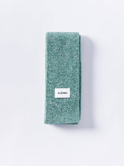 Soft Wool Mini Scarf - Green Marl