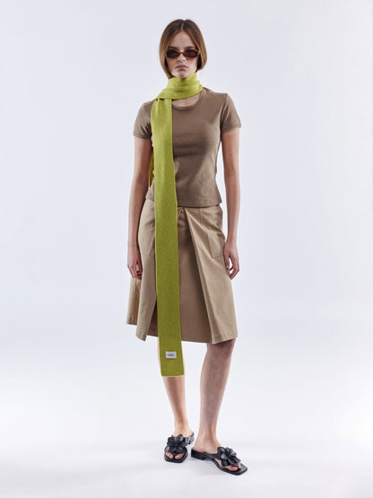 Soft Wool Mini Scarf - Punch Green