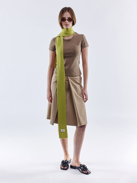 Soft Wool Mini Scarf - Punch Green