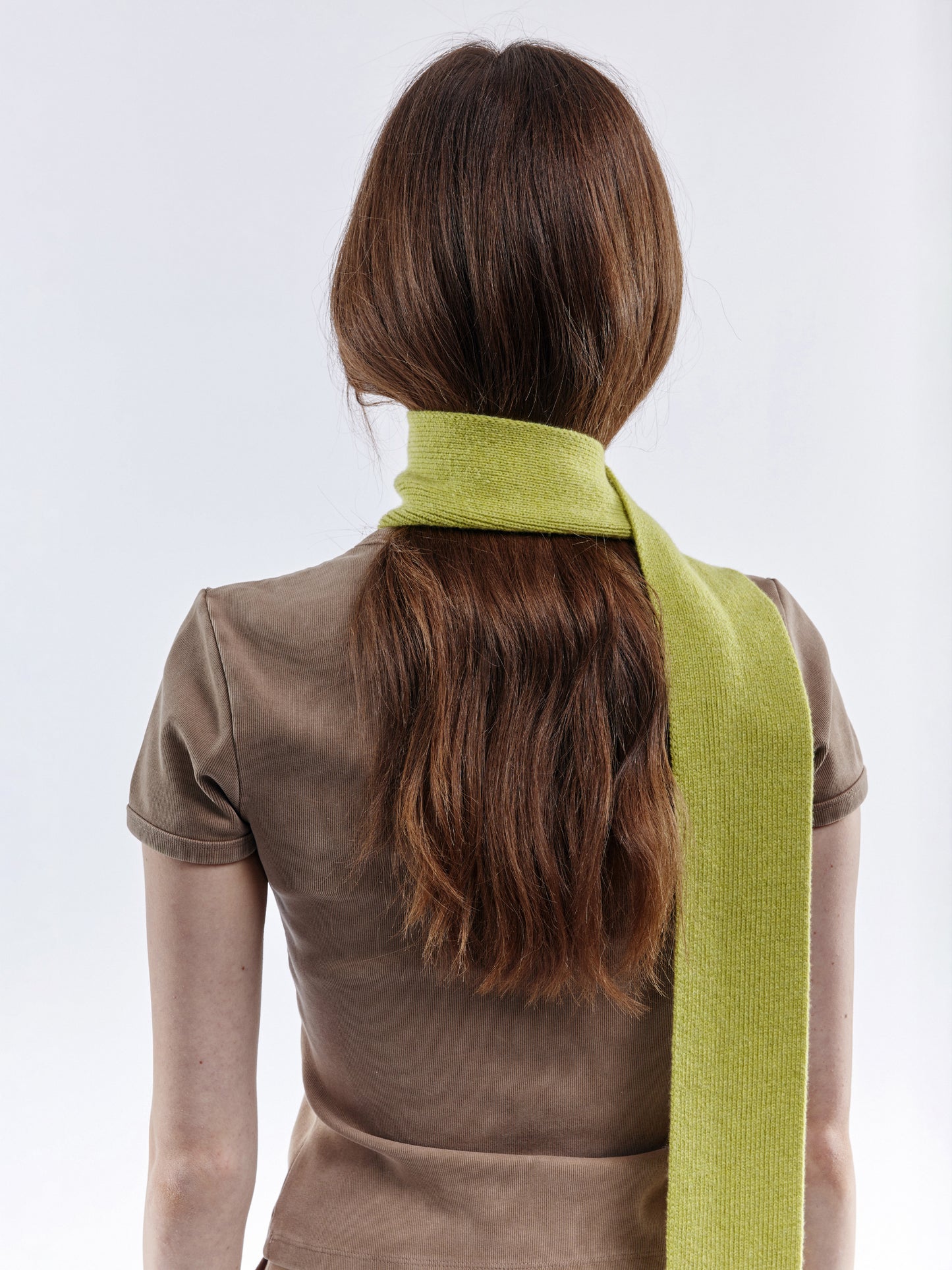 Soft Wool Mini Scarf - Punch Green