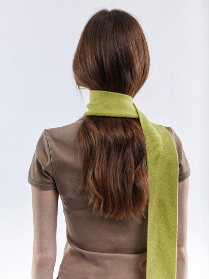 Soft Wool Mini Scarf - Punch Green
