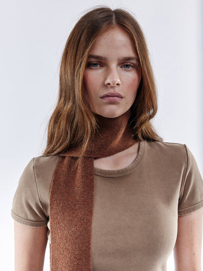 Mini Soft Wool Scarf - Hazelnut