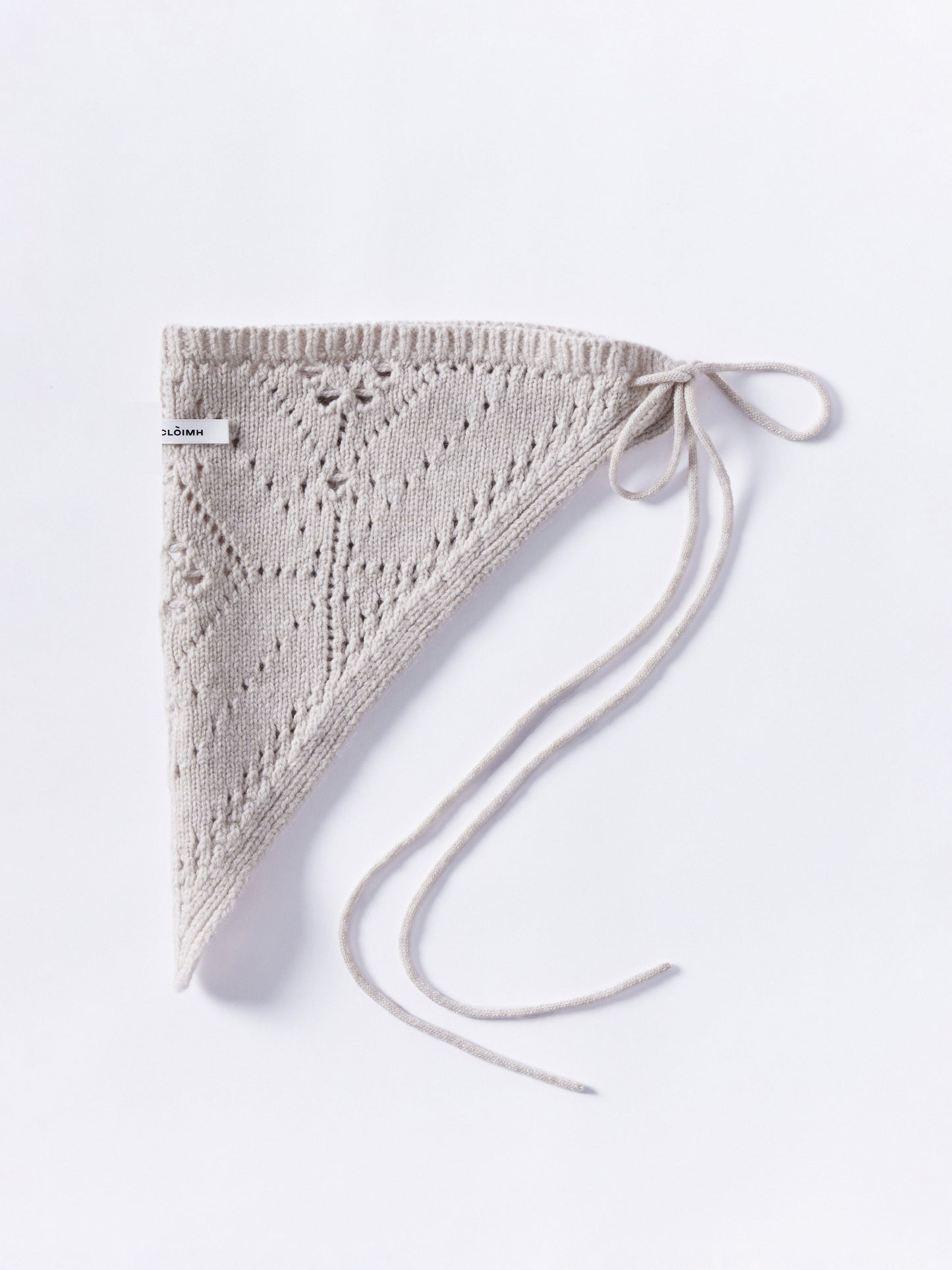 Pointelle Soft Wool Bandana - Sand