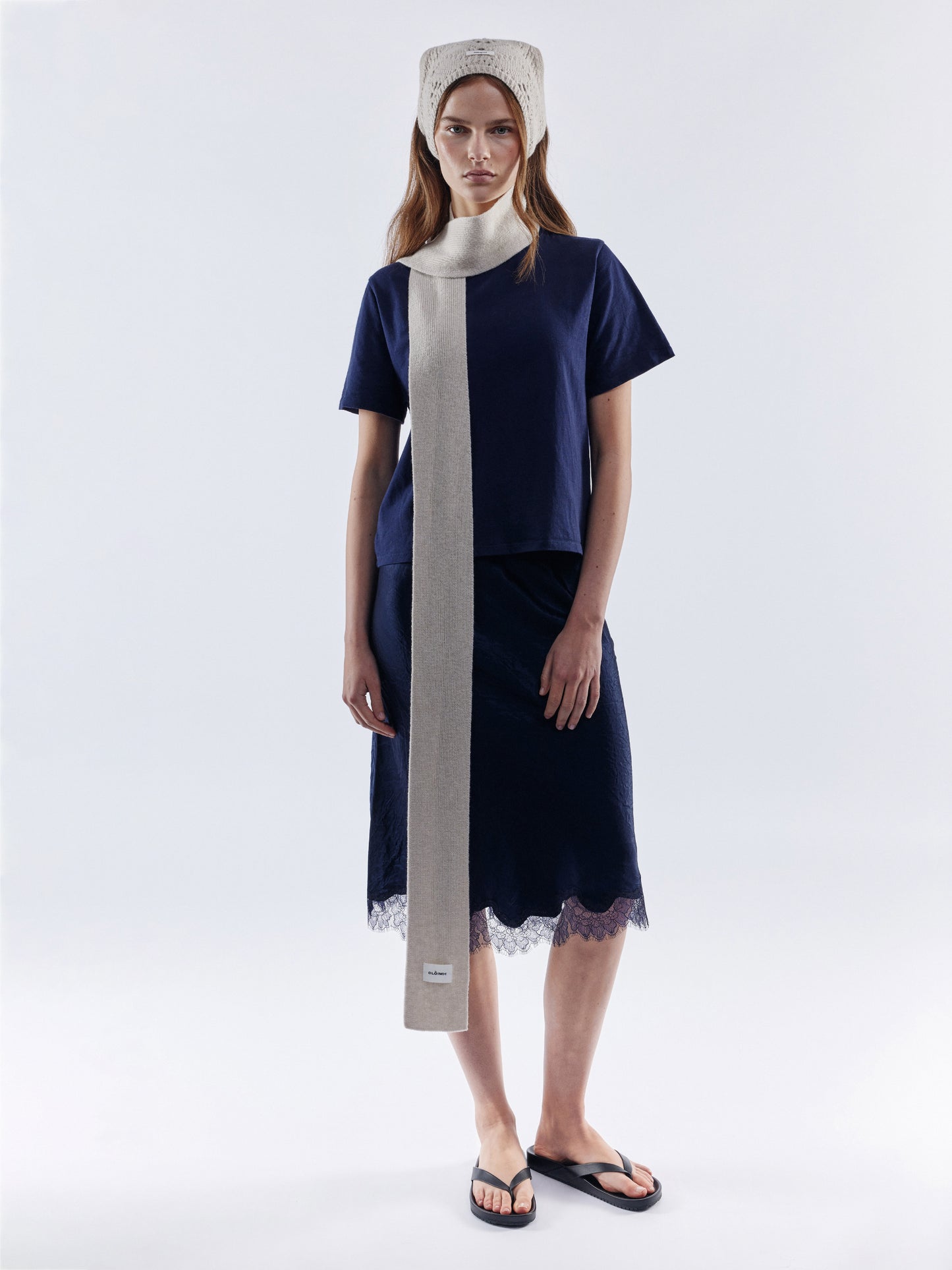 Soft Wool Mini Scarf - Sand