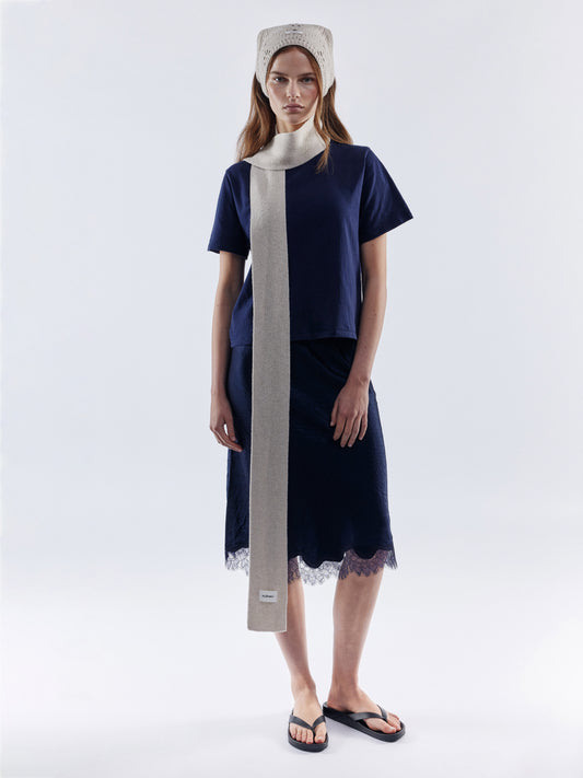 Soft Wool Mini Scarf - Sand