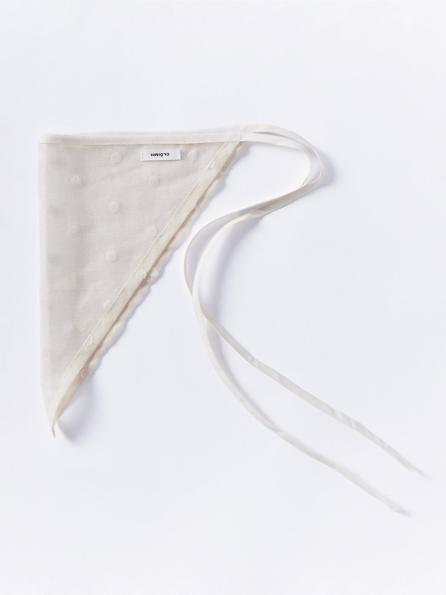 Polka Dot Tied Bandana - Natural