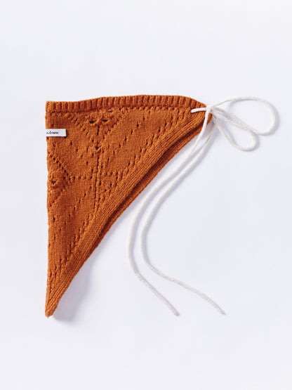 Pointelle Soft Wool Bandana - Sienna