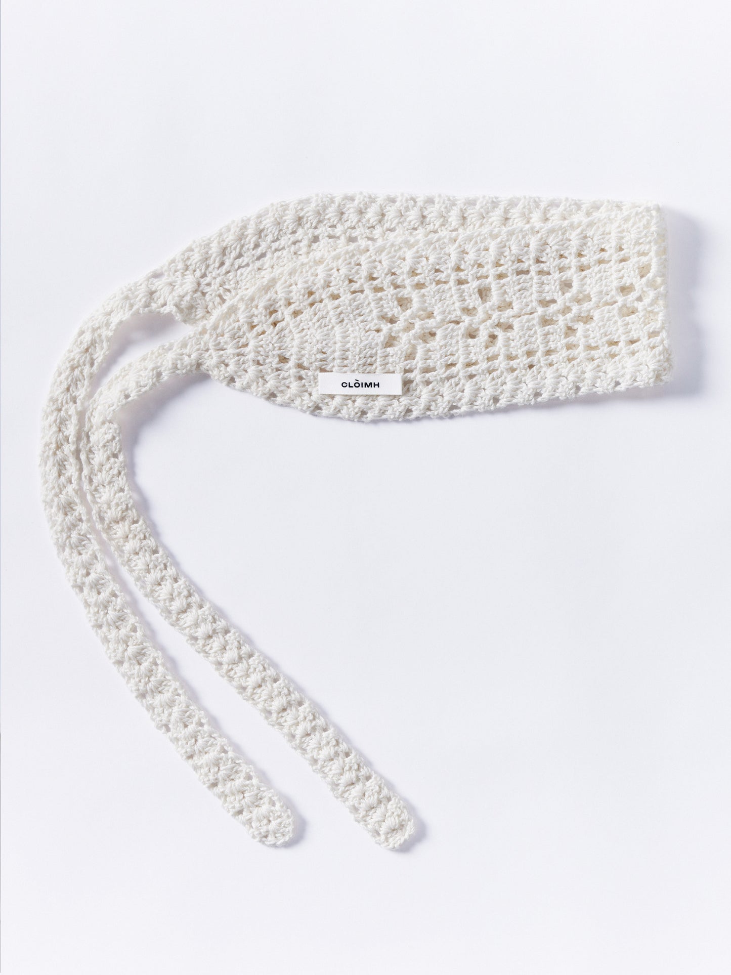 Hand Crocheted Tie - Off-White