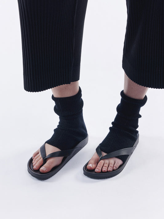 Soft Wool Anklet Sock - Black