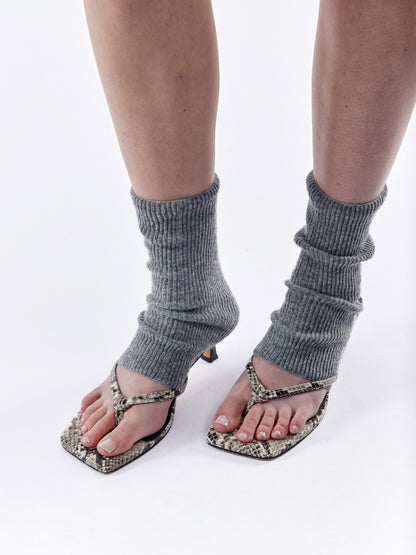 Soft Wool Anklet Sock - Light Grey