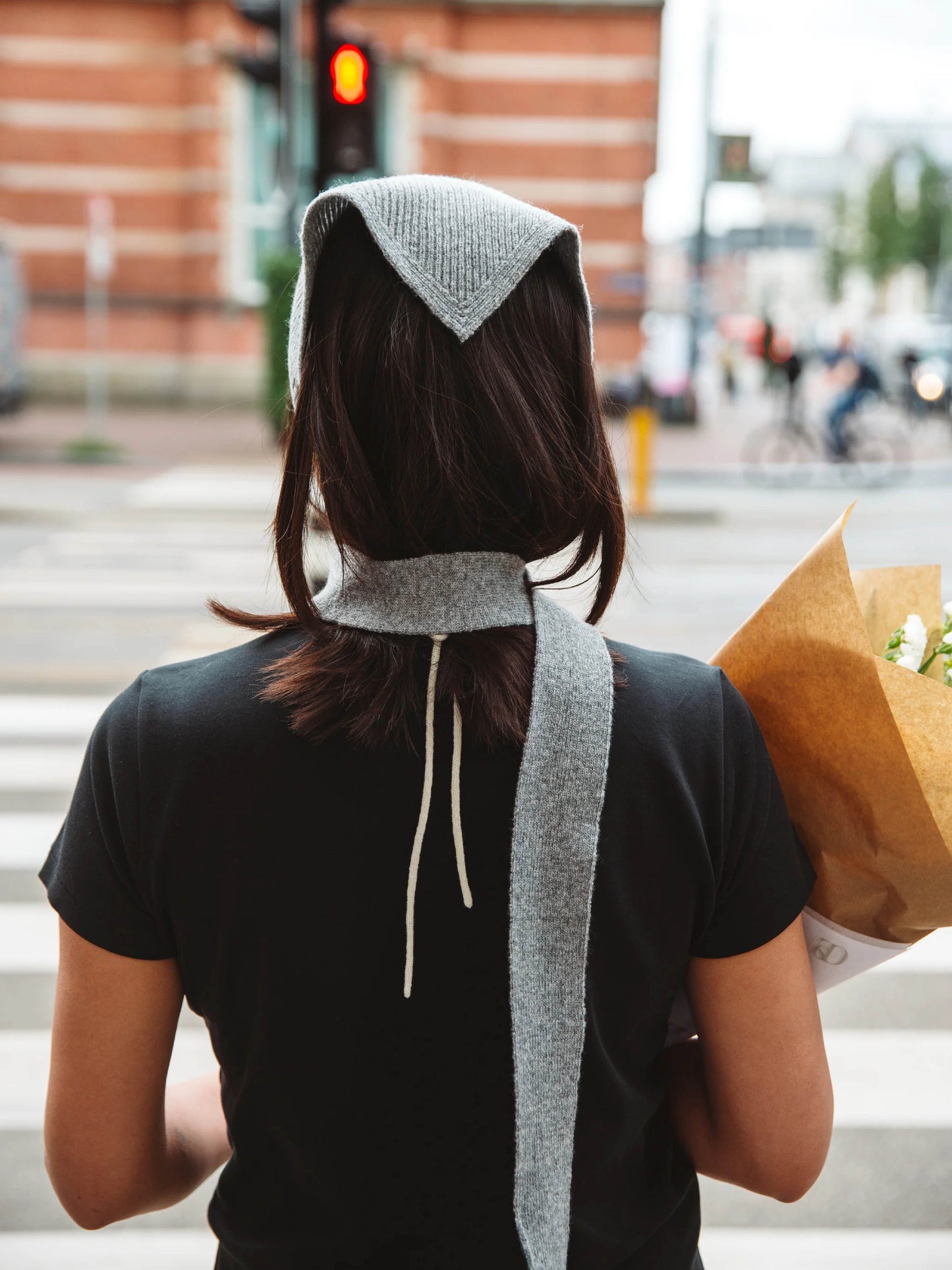 Soft Wool Bandana - Grey