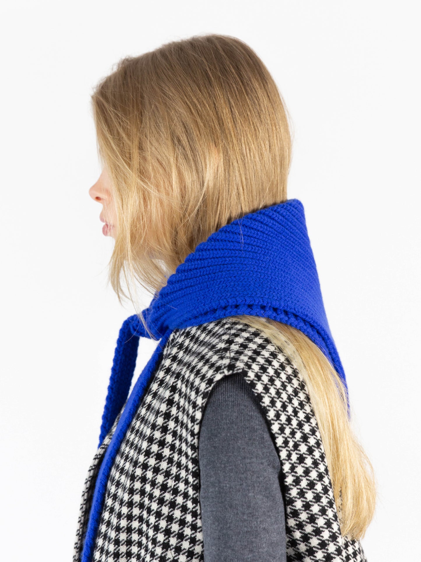 Soft Wool Chunky Bandana - Cobalt Blue