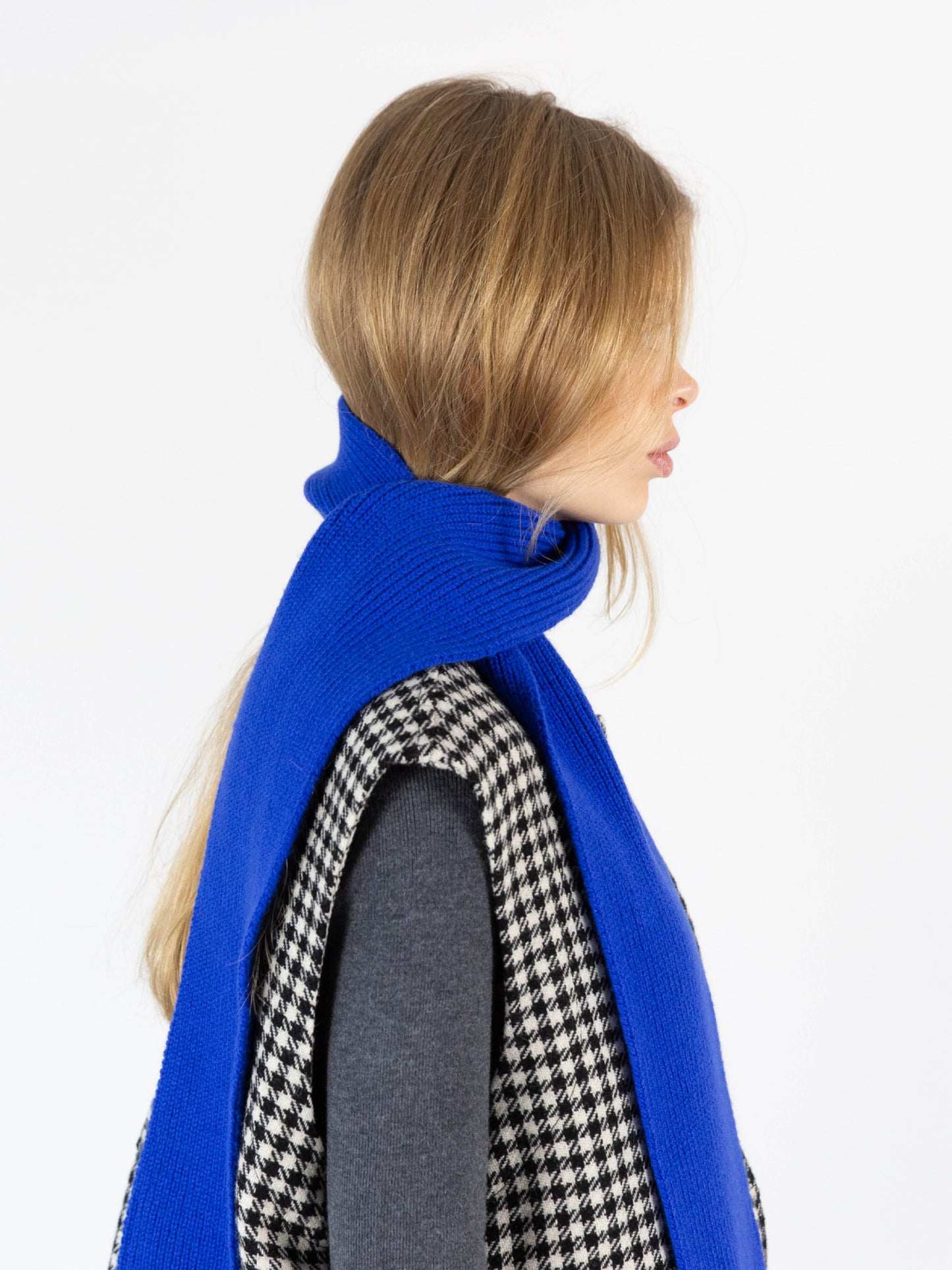 Soft Wool Scarf - Cobalt Blue