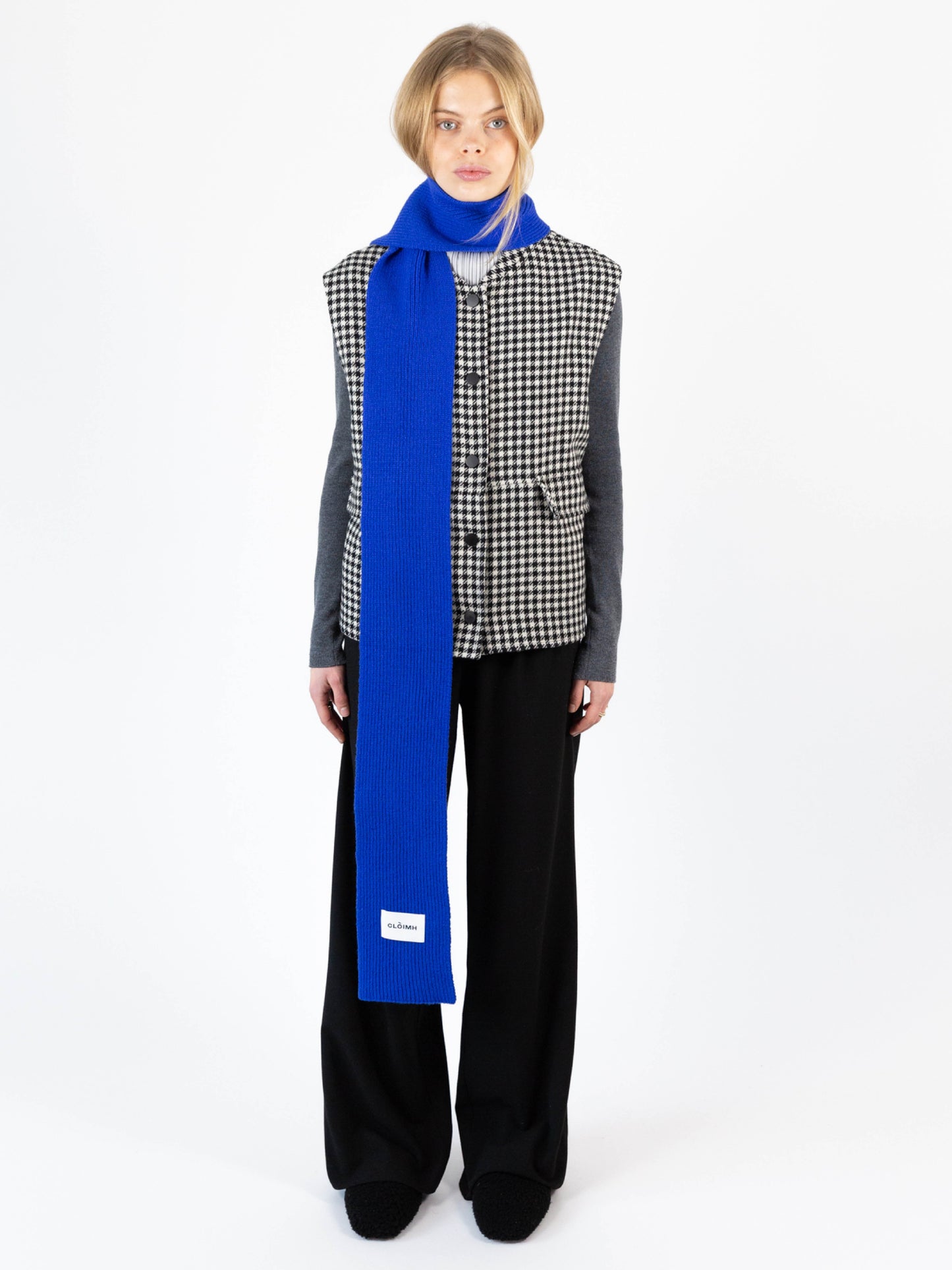 Soft Wool Scarf - Cobalt Blue