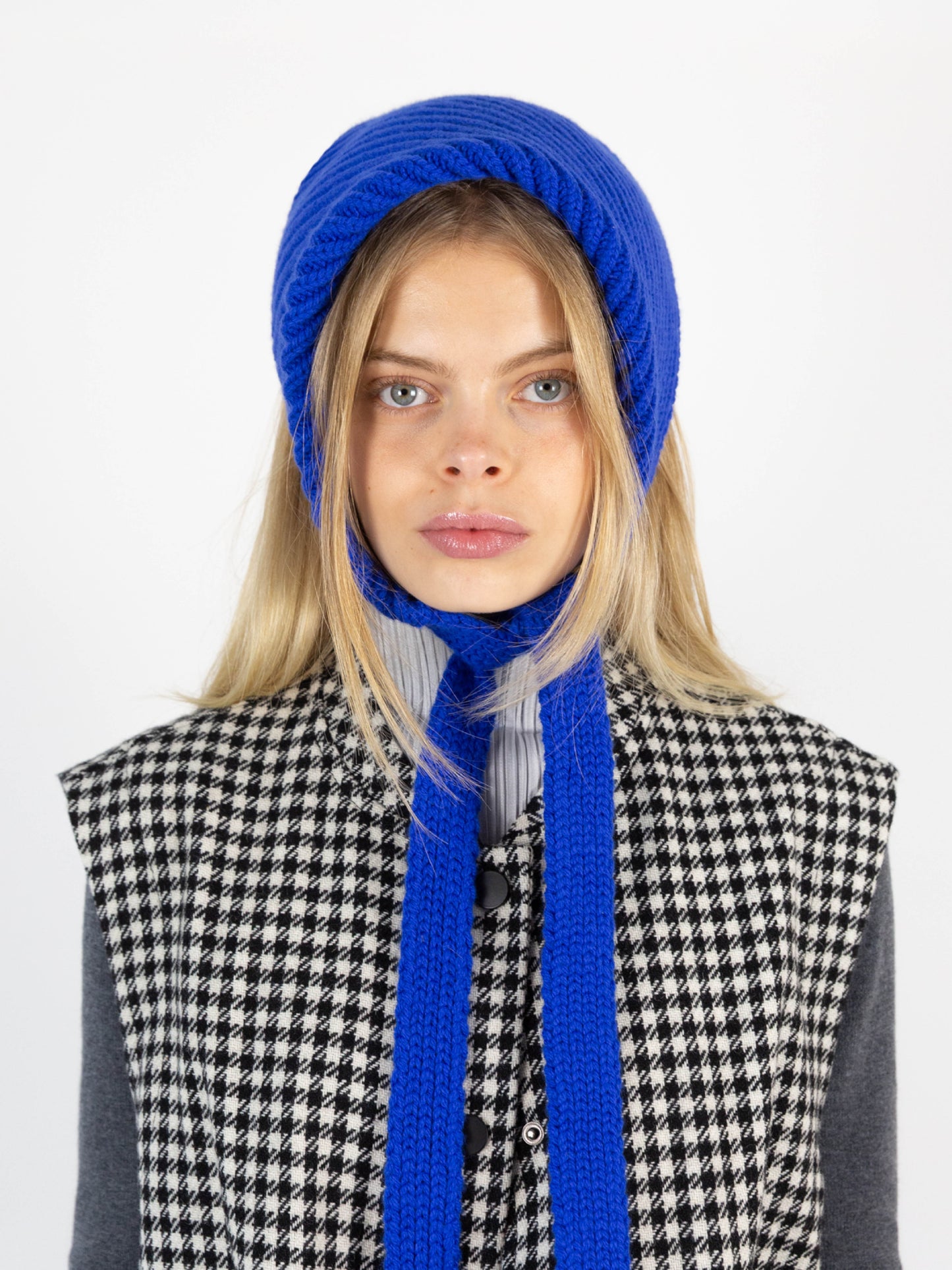 Soft Wool Chunky Bandana - Cobalt Blue