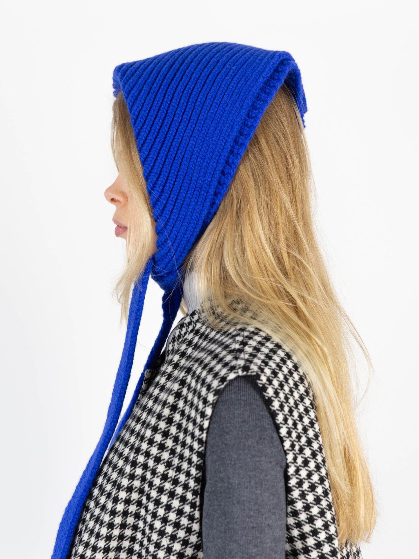 Soft Wool Chunky Bandana - Cobalt Blue