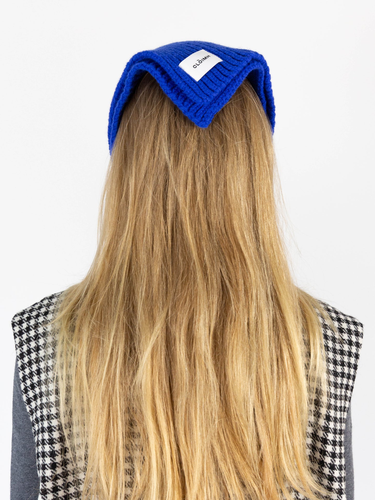 Soft Wool Chunky Bandana - Cobalt Blue